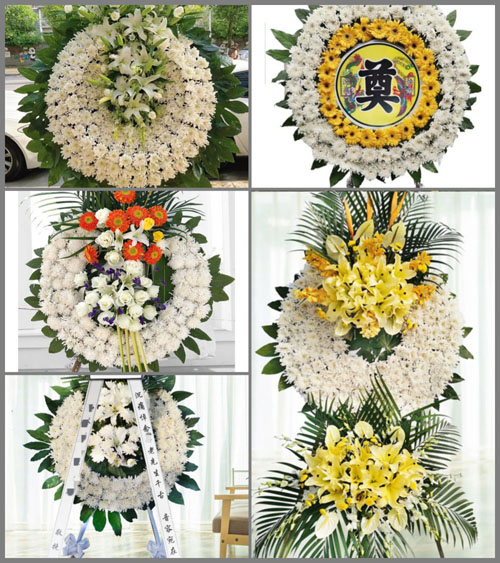 山东青岛胶州市九龙镇人荣村花圈速递